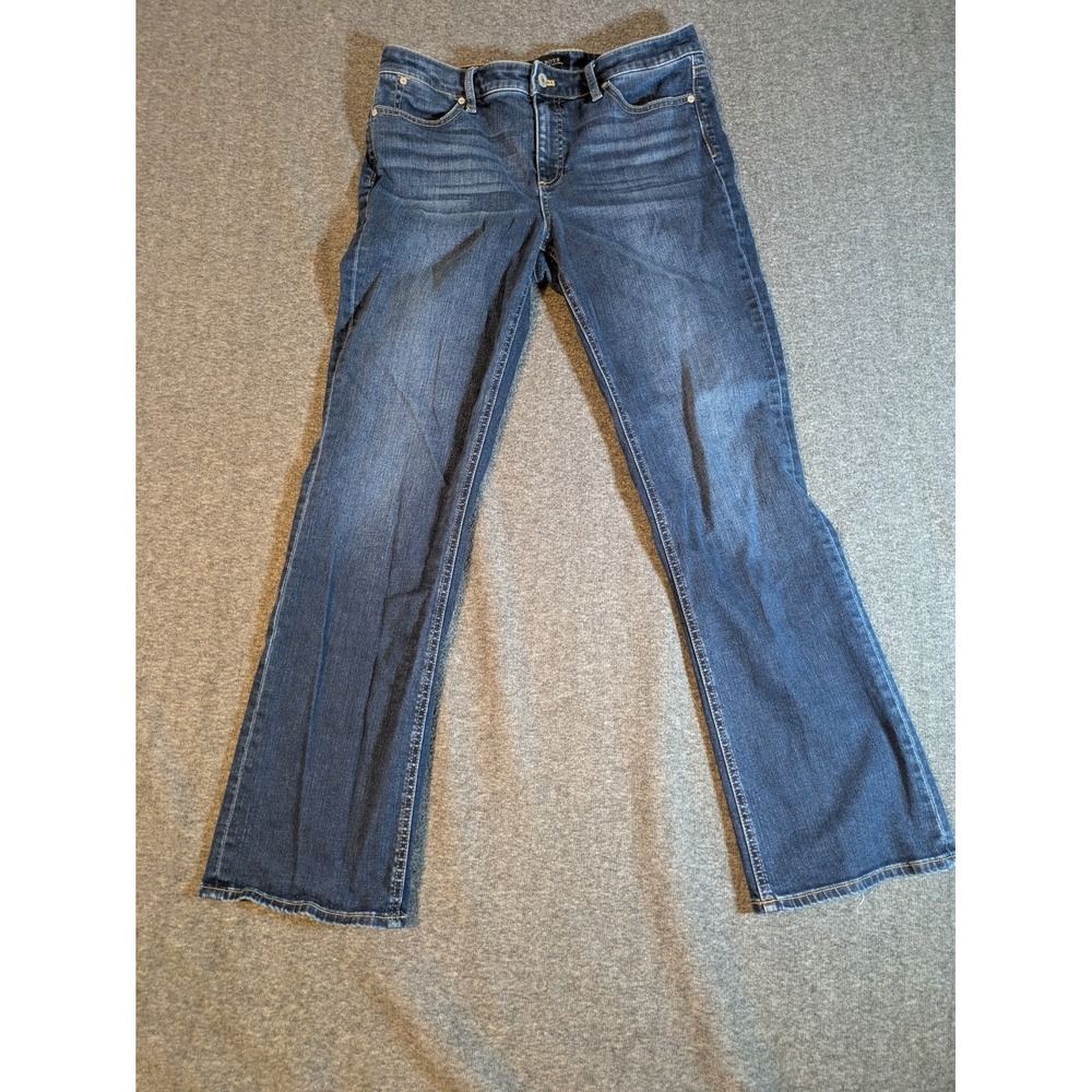Talbots Women's Jeans Flawless Five-Pocket Bootcut Dark Wash Mid‎ Rise Size 8